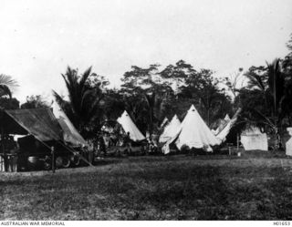 RABAUL, NEW BRITAIN. C. 1916. A SECTION OF THE MATUPI ARMY CAMP