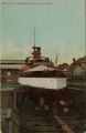 Battleship OREGON parked in the dry dock at Bremerton, Washington, between 1911 and 1923