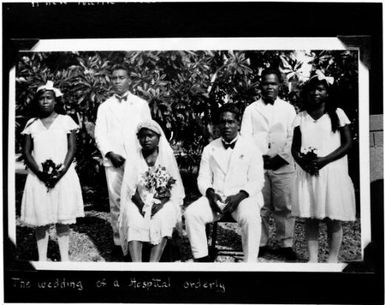 Wedding of a hospital orderly, Nauru, approximately 1930s