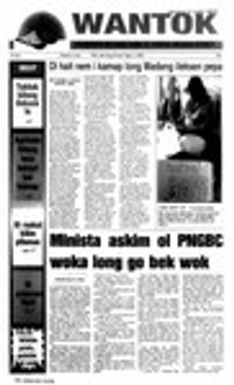 Wantok Niuspepa--Issue No. 1414 (August 02, 2001)