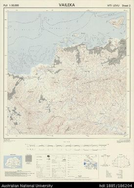 Fiji, Viti Levu, Vaileka, Series: X754, Sheet 2, 1960, 1:50 000