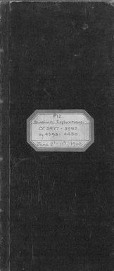 #12 Hawaiian explorations, dr 3977-3987, hy 4393-4430, June 2d - 11th, 1902