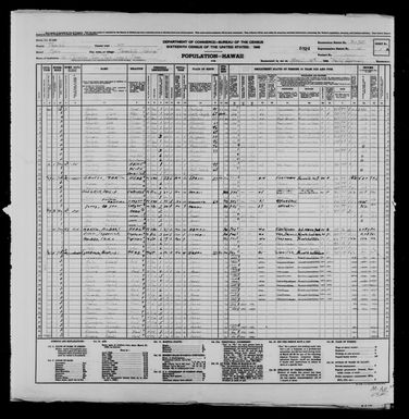 1940 Census Population Schedules - Hawaii - Honolulu County - ED 2-75