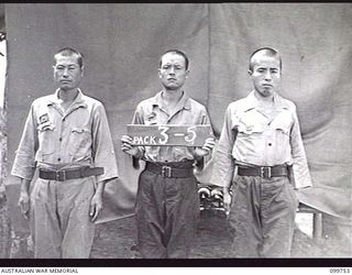 RABAUL, NEW BRITAIN, 1946-02-05. IDENTIFICATION PHOTOGRAPH OF SUSPECTED JAPANESE WAR CRIMINALS