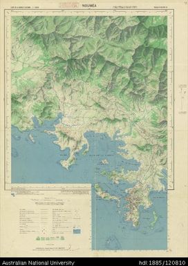 New Caledonia, Noumea, Sheet SF-58-XVII-1b, 1:50 000