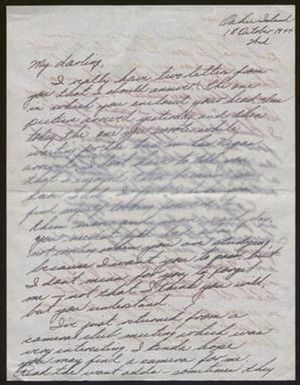 [Letter from James Patrick to Mary Jean Ross - October 18, 1944]