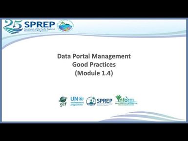 Module 1.4: Data Portal Management and Good Practices