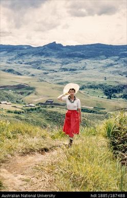 Pat looking down at the Mendi Valley