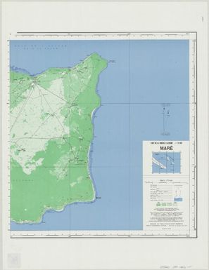 Carte de la Nouvelle Caledonie 150 000: Maré (SE)