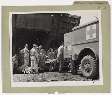 The Coast Guard Brings Out the Wounded Into the Ambulance