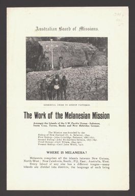 The Work of the Melanesian Mission : amongst the islands of the S.W. Pacific Ocean - Solomon, Santa Cruz, Torres, Banks and the New Hebrides groups.