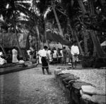 Piula club members preparing coffin (vaka)