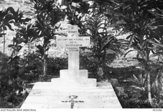 Kabakaul, New Britain. c. 1914. War grave of Lieutenant Commander C.B. Elwell, RN, killed in action 1914-09-11. (Donor J.J. Cummins)