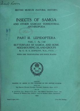 Insects of Samoa and other Samoan terrestrial arthropoda