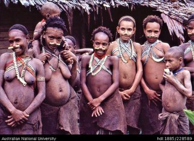 Residents and visitors at Bulong longhouse