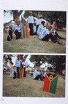 Independence Anniversary celebration stringband and Vanuatu flag