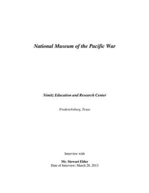 Oral History Interview with Stewart Elder, March 28, 2013
