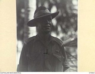 MADANG, NEW GUINEA. 1944-07-01. VX57 MAJOR K.A. CARROLL, SECOND IN CHARGE, 24TH INFANTRY BATTALION