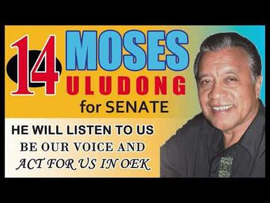 Candidate Moses Uludong for Senate 2020 (10/14/2020)