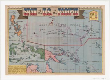 Span of the U.S. in the Pacific / news map by staff artist Sundberg