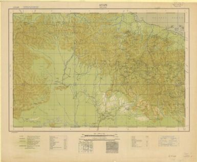Aitape, New Guinea / compilation, 1 Aust Mob Litho Sec (AIF) Aust Svy Corps from 1 inch maps produced by Base Map Plant US Army GHQ SWPA