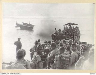 KAHILI, BOUGAINVILLE. 1945-09-30. THE SURRENDER COMMISSION FROM HEADQUARTERS 2 CORPS IS SUPERVISING THE TRANSPORT OF JAPANESE ARMY AND NAVY TROOPS FROM THE BUIN AREA TO THE CONCENTRATION AREA ON ..