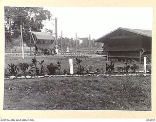 LAE AREA, NEW GUINEA. 1945-07-12. THE CAMP SITE, HEADQUARTERS 55 BULK ISSUE PETROL AND OIL DEPOT PLATOON, WHICH IS SUPPLIED BY 2 BULK PETROLEUM STORAGE COMPANY