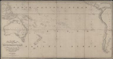 A new chart of the South Pacific Ocean, including Australasia, the East India islands, Polynesia & the western coast of South America / engraved by Jas. Stevenson