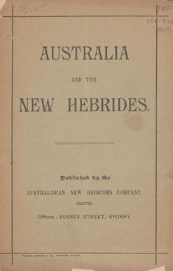 Australia and the New Hebrides.