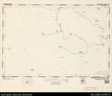 Papua New Guinea, Goroka SW, Survey Index 30, 1:50 000, 1971