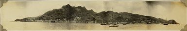 Panoramic view of Levuka from the sea, 1928