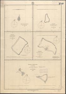 Hudsons Island ; Maraki or Matthews Island, Kingsmill Group ; Maiana or Halls Island, Kingsmill Group ; Apamama or Hoppers Island, Kingsmill Group ; Kuria and Nanouki Islands, Kingsmill Group