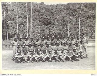 TOROKINA, BOUGAINVILLE. 1945-10-07. WARRANT OFFICERS AND SERGEANTS OF 24 INFANTRY BATTALION, 15 INFANTRY BRIGADE. (FOR IDENTIFICATION OF 35 NAMED PERSONNEL REFER TO PROVISIONAL CAPTION OR NAME ..