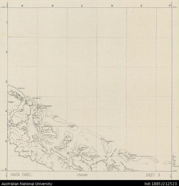 Solomon Islands, Sketch Map of Santa Isabel, Sheet 3, 1968, 1:50 000