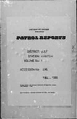 Patrol Reports. Gulf District, Kaintiba, 1964-1965