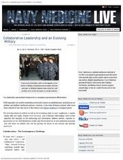 Collaborative Leadership And An Evolving Military