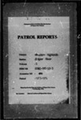 Patrol Reports. Western Highlands District, Baiyer River, 1973 - 1974