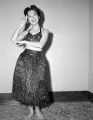 Hula dancer, Mae Koyanagi, ISNU student from Hawaii, 1954
