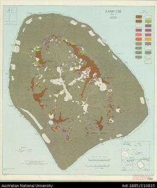 Cook Islands, Land Use Map of Atiu, Land Use of the Cook Islands Series No. 1, 1:12 000, 1972