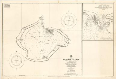 Suvarov Islands, South Pacific Ocean / from sketch surveys by Commr. F.H. Lewin and Lieut. C.V. Marsden, R.N. ; assisted by Lieut. T.F. Marriott and Sub-Lieutt L.F. Royston, R.N