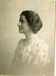 Studio portrait of Melbourne poet Enid Derham