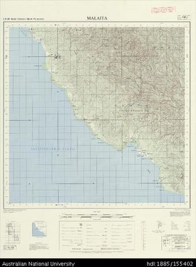 Solomon Islands, British Solomon Islands Protectorate, Malaita, Series: X711, Sheet 9-160-4, 1971, 1:50 000