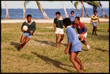 Football match, Manihiki Atoll, Cook Islands