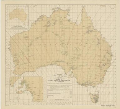 Lines of equal magnetic declination as at June 1942 / compiled and drawn by the Property and Survey Branch, Dept. of the Interior