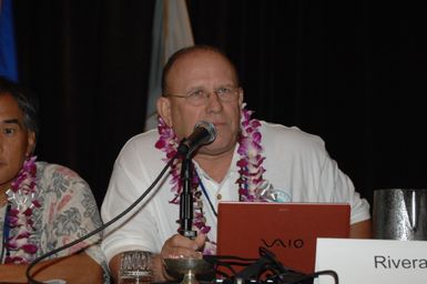 [Assignment: 48-DPA-09-30-08_SOI_K_Isl_Conf_Final] Final day of Insular Areas Health Summit [("The Future of Health Care in the Insular Areas: A Leaders Summit") at the Marriott Hotel in] Honolulu, Hawaii, where Interior Secretary Dirk Kempthorne [joined senior federal health officials and leaders of the U.S. territories and freely associated states to discuss strategies and initiatives for advancing health care in those communinties [48-DPA-09-30-08_SOI_K_Isl_Conf_Final_DOI_0824.JPG]