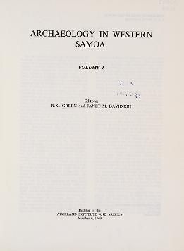 Archaeology in Western Samoa