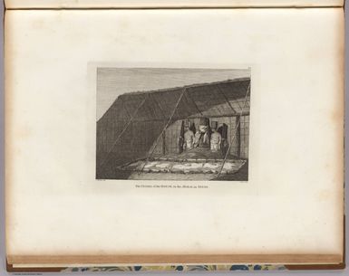 The inside of the house, in the morai, in Atooi. J. Webber del. Scott sculp. (London, G. Nicol and T. Cadell, 1785)