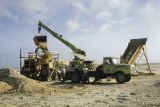 Marshall Islands, crusher at limestone quarry in Majuro