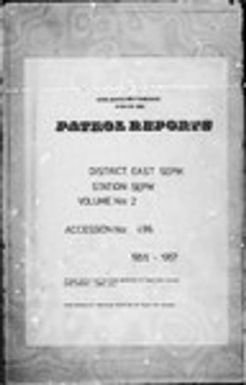 Patrol Reports. East Sepik District, Sepik , 1956 - 1957