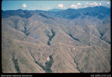 Asaro Range showing small landslips